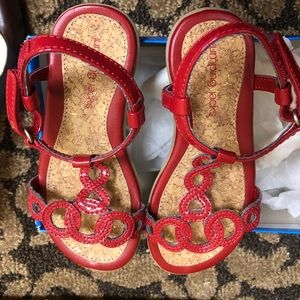 Red sandals- Brand new little girls size 9